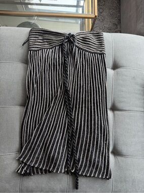Missoni Metallic Knit Mini Halter Dress Black Silver